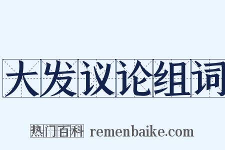 大发议论组词是什么意思的图片